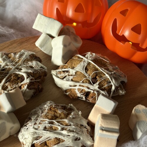 Spider Web Marshmallow Cookies